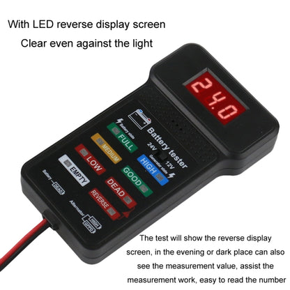 12/24V Battery Tester Car Battery Checker Electricity Capacity Tester - Electronic Test by buy2fix | Online Shopping UK | buy2fix