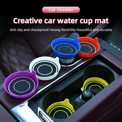 Car Bowl-shaped Non-slip Heat-insulating Double-ring Water Coaster, Color: Black - Car Drink Holders by buy2fix | Online Shopping UK | buy2fix