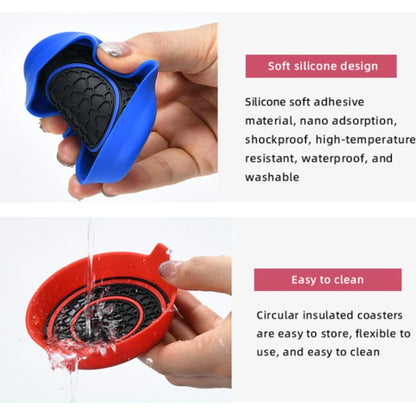 Car Bowl-shaped Non-slip Heat-insulating Double-ring Water Coaster, Color: Black - Car Drink Holders by buy2fix | Online Shopping UK | buy2fix