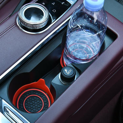 Car Bowl-shaped Non-slip Heat-insulating Double-ring Water Coaster, Color: Black - Car Drink Holders by buy2fix | Online Shopping UK | buy2fix