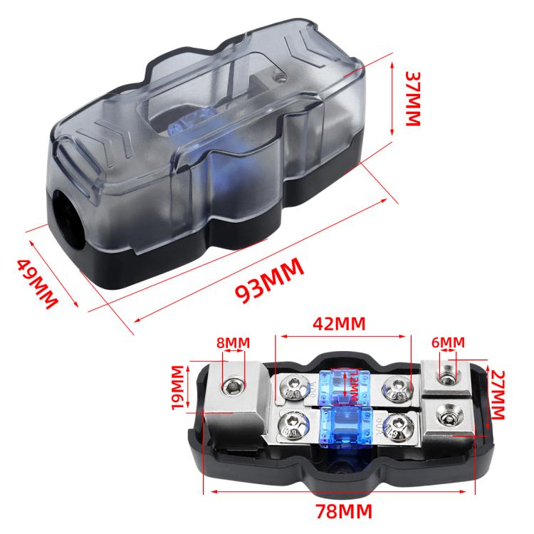 1 Out 2 Ways Car Audio Power Fuse Holder Car Fuse Distribution Block, Specifications: CP-5175 With Accessories - Fuse by buy2fix | Online Shopping UK | buy2fix