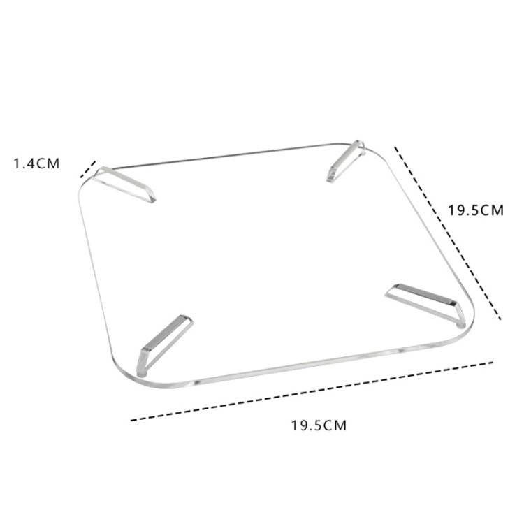 For Mac Mini 2010-2020 / 2023 / 2024 M4 Desktop Support Stand Anti-Slip Acrylic Bracket(Transparent) - MINI PC Accessories & Gadgets by buy2fix | Online Shopping UK | buy2fix