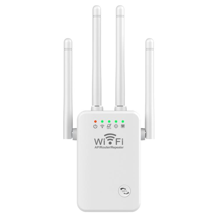 Urant U9 300Mbps 2.4G Wireless Repeater WiFi Signal Amplifier Support WPS Quick Setting UK Plug White - Broadband Amplifiers by Urant | Online Shopping UK | buy2fix