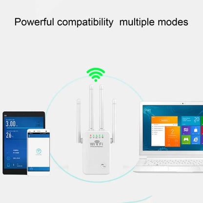 Urant U9 300Mbps 2.4G Wireless Repeater WiFi Signal Amplifier Support WPS Quick Setting EU Plug White - Broadband Amplifiers by Urant | Online Shopping UK | buy2fix