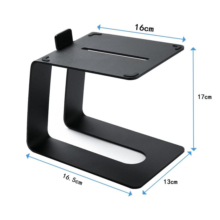 Metal Desktop Speaker Stand Vibration Damping Tilted Studio Monitor Speaker Bracket(Black) - Speaker Bracket by buy2fix | Online Shopping UK | buy2fix