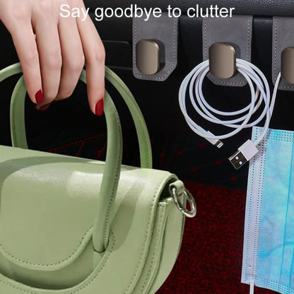 Car Fur Leather Passenger Front Organizer Hooks, Style: Single Hook Gray - Auto Fastener & Clips by buy2fix | Online Shopping UK | buy2fix