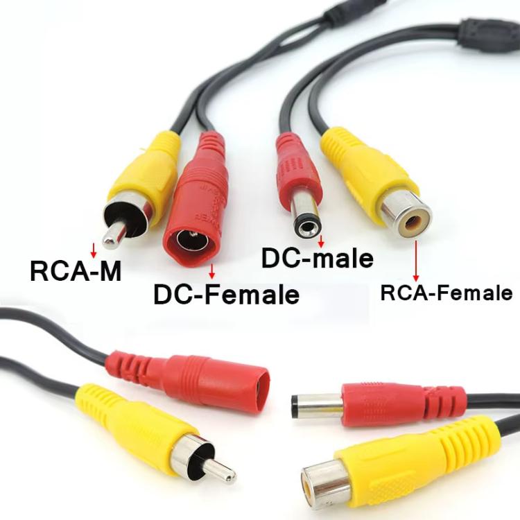 4 Pin Aviation Male To RCA Female DC Female Car Camera Adapter Connector Wire 50cm - DIY Cables by buy2fix | Online Shopping UK | buy2fix