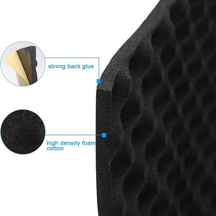 50x50x2cm Car Rubber Plastic Self-adhesive Wave Crest Shockproof Sound-absorbing Cotton - Sound & Heat Insulation Cotton by buy2fix | Online Shopping UK | buy2fix