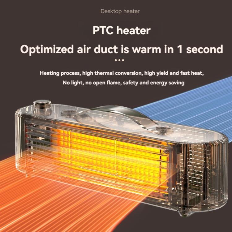 FS007 800W Home Desktop Heater Large Area PTC Heating Device, Spec: US Plug(White) - Electric Heaters by buy2fix | Online Shopping UK | buy2fix