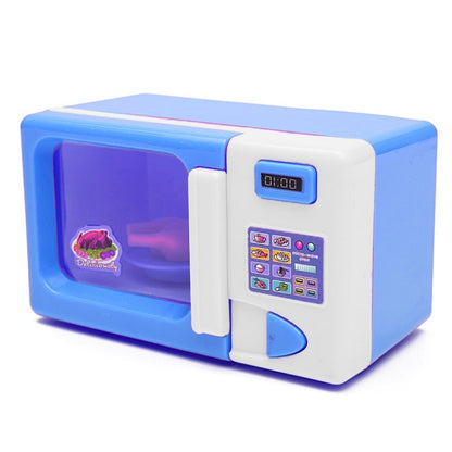Children Mini Cute Microwave Oven Pretend Role Play Toy Educational for Kids Kitchen Toys(Blue) - Pretend Play Toys by buy2fix | Online Shopping UK | buy2fix