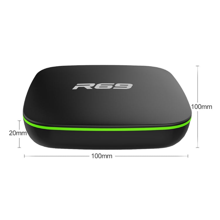 R69 1080P HD Smart TV BOX Android 4.4 Media Player wtih Remote Control, Quad Core Allwinner H3, RAM: 2GB, ROM: 16GB, 2.4G WiFi, LAN, EU Plug - Allwinner H3 by buy2fix | Online Shopping UK | buy2fix