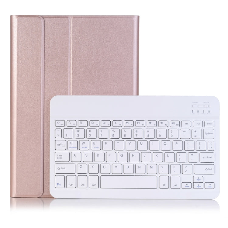 Detachable Bluetooth Keyboard Ultrathin Horizontal Flip Leather Tablet Case for Huawei MediaPad M5 10.8 inch, with Holder(Rose Gold) - Huawei Keyboard by buy2fix | Online Shopping UK | buy2fix