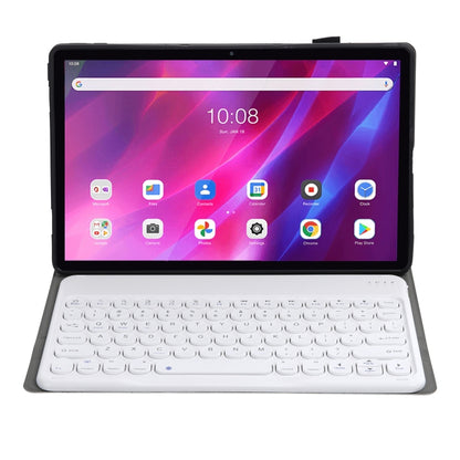 YAK10 2 in 1 Detachable Round Keycap Bluetooth Keyboard + Lambskin Texture TPU Protective Leather Tablet Case with Holder for Lenovo Qitian K10 TB-X6C6X(Rose Gold) - Lenovo Keyboard by buy2fix | Online Shopping UK | buy2fix