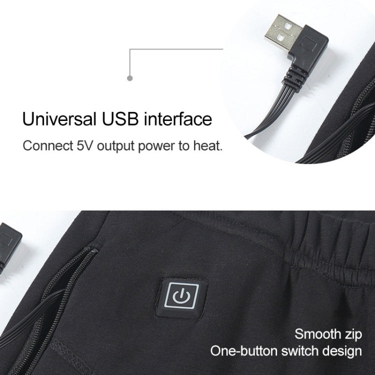 USB Secure Smart Thermostat Hair Hot Pants for Women (Color:Black Size:XXXL) - Casual Pants by buy2fix | Online Shopping UK | buy2fix