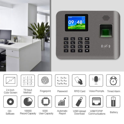 Realand AL321 Fingerprint Time Attendance with 2.4 inch Color Screen & ID Card Function - Attendance System by Realand | Online Shopping UK | buy2fix