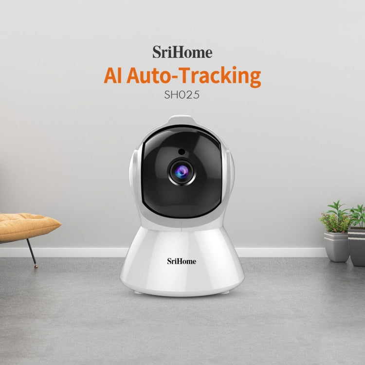 SriHome SH025 2.0 Million Pixels 1080P HD AI Auto-tracking IP Camera, Support Two Way Audio / Motion Tracking / Humanoid Detection / Night Vision / TF Card, AU Plug - Security by SriHome | Online Shopping UK | buy2fix