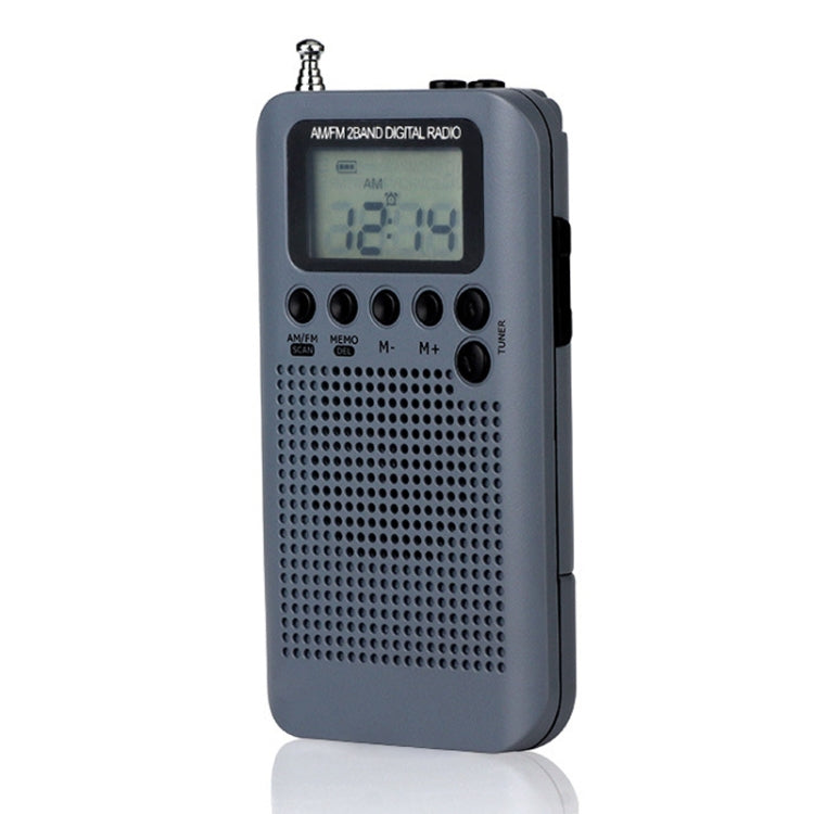 HRD-104 Mini Portable FM + AM Two Band Radio with Loudspeaker(Grey) - Consumer Electronics by buy2fix | Online Shopping UK | buy2fix