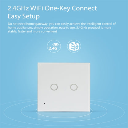 NEO NAS-SC02W Wireless WiFi EU Smart Light Control Switch 2Gang - Consumer Electronics by NEO | Online Shopping UK | buy2fix