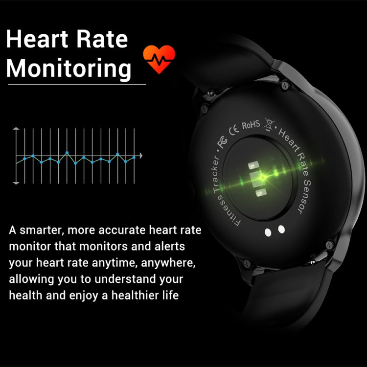 Z06 Fashion Smart Sports Watch, 1.3 inch Full Touch Screen, 5 Dials Change, IP67 Waterproof, Support Heart Rate / Blood Pressure Monitoring / Sleep Monitoring / Sedentary Reminder (Black Grey) - Smart Wear by buy2fix | Online Shopping UK | buy2fix