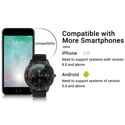 Z06 Fashion Smart Sports Watch, 1.3 inch Full Touch Screen, 5 Dials Change, IP67 Waterproof, Support Heart Rate / Blood Pressure Monitoring / Sleep Monitoring / Sedentary Reminder (Black Grey) - Smart Wear by buy2fix | Online Shopping UK | buy2fix