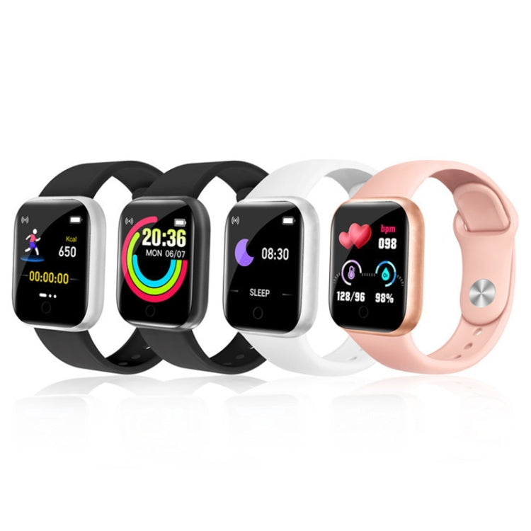 Y68 1.44 inch Smart Watch, Support Heart Rate Blood Pressure Blood Oxygen Monitoring (Pink) - Smart Wear by buy2fix | Online Shopping UK | buy2fix