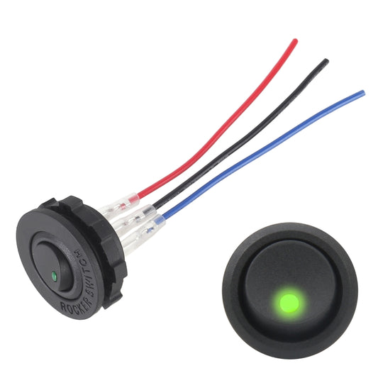 Car / Boat Modified Switch with 11cm Cable (Green Light) - In Car by buy2fix | Online Shopping UK | buy2fix