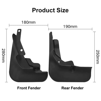For Ford Focus ST Saloon 2018-2020 4pcs/Set Car Auto Soft Plastic Splash Flaps Fender Guard - Mudguards by buy2fix | Online Shopping UK | buy2fix