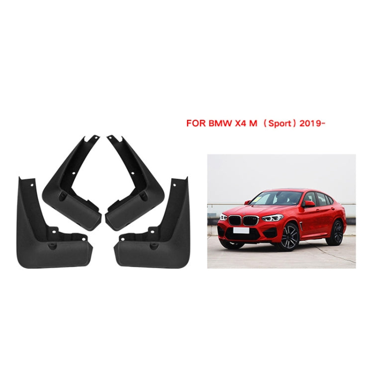 For BMW X4 M Sports 2019-2023 4pcs/Set Car Auto Soft Plastic Splash Flaps Fender Guard - Mudguards by buy2fix | Online Shopping UK | buy2fix