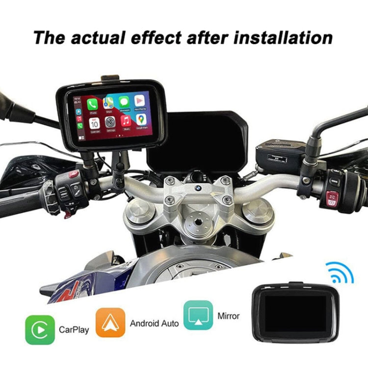 P502M Motorcycles Portable Waterproof 5 inch Wireless Carplay GPS Navigator - Electrical Instruments by buy2fix | Online Shopping UK | buy2fix