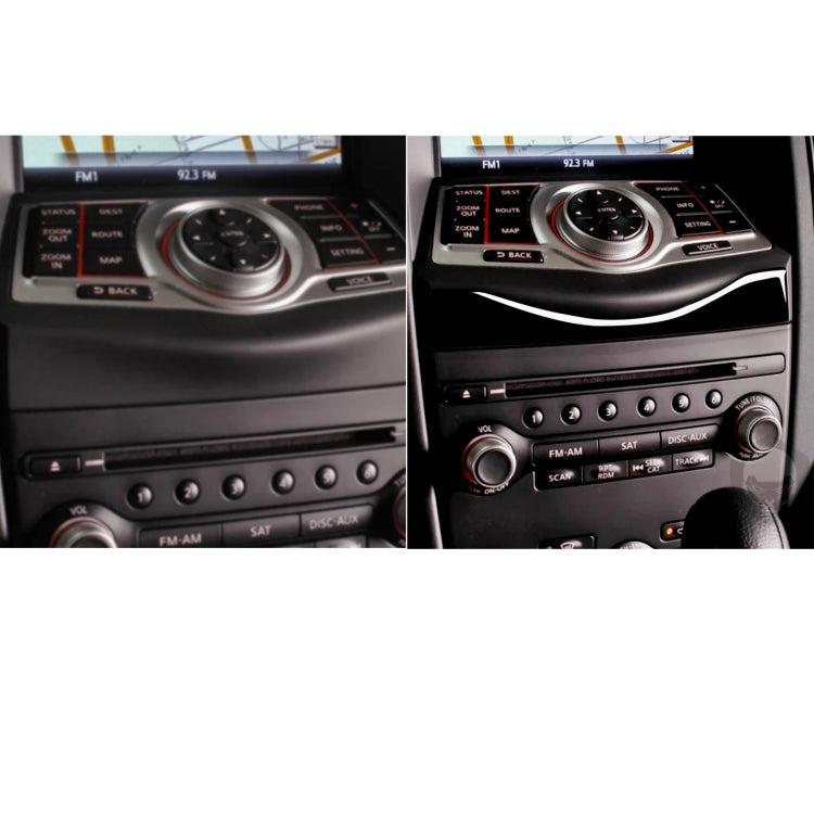 For Nissan 370Z Z34 2009- Car Multimedia Navigation Button Decorative Sticker, Left and Right Drive Universal (Black) - In Car by buy2fix | Online Shopping UK | buy2fix