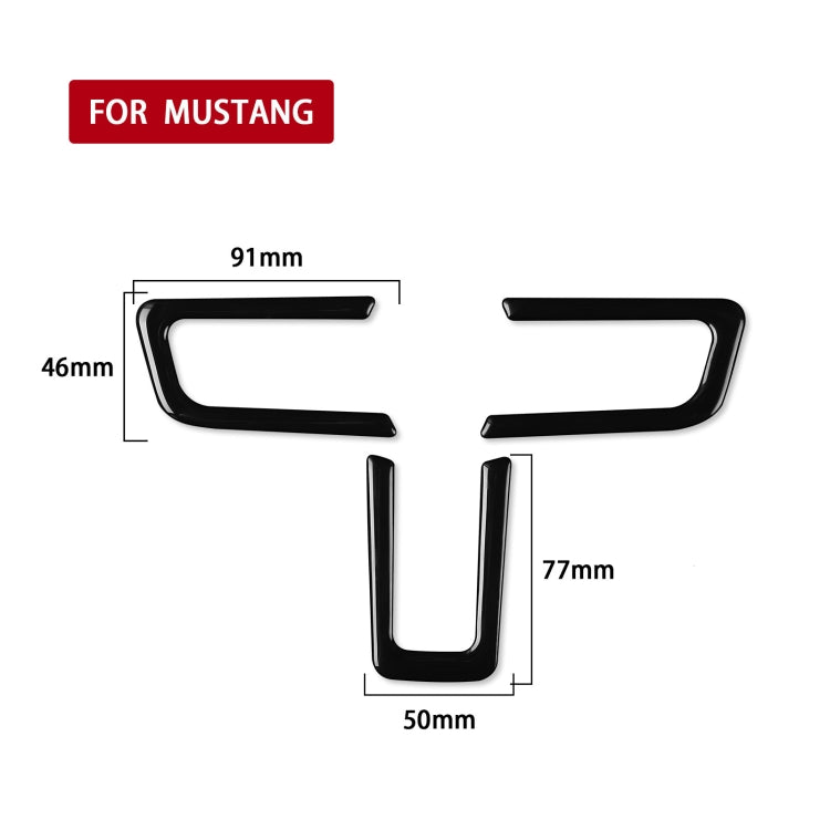 For Ford Mustang 2015-2020 Car Steering Wheel Button Frame Decorative Sticker, Left and Right Drive Universal (Black) - In Car by buy2fix | Online Shopping UK | buy2fix
