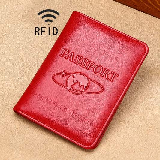 TP-8296 Multi-functional RFID Leather Travel Passport Holder(Red) - Antimagnetic RFID Package by buy2fix | Online Shopping UK | buy2fix