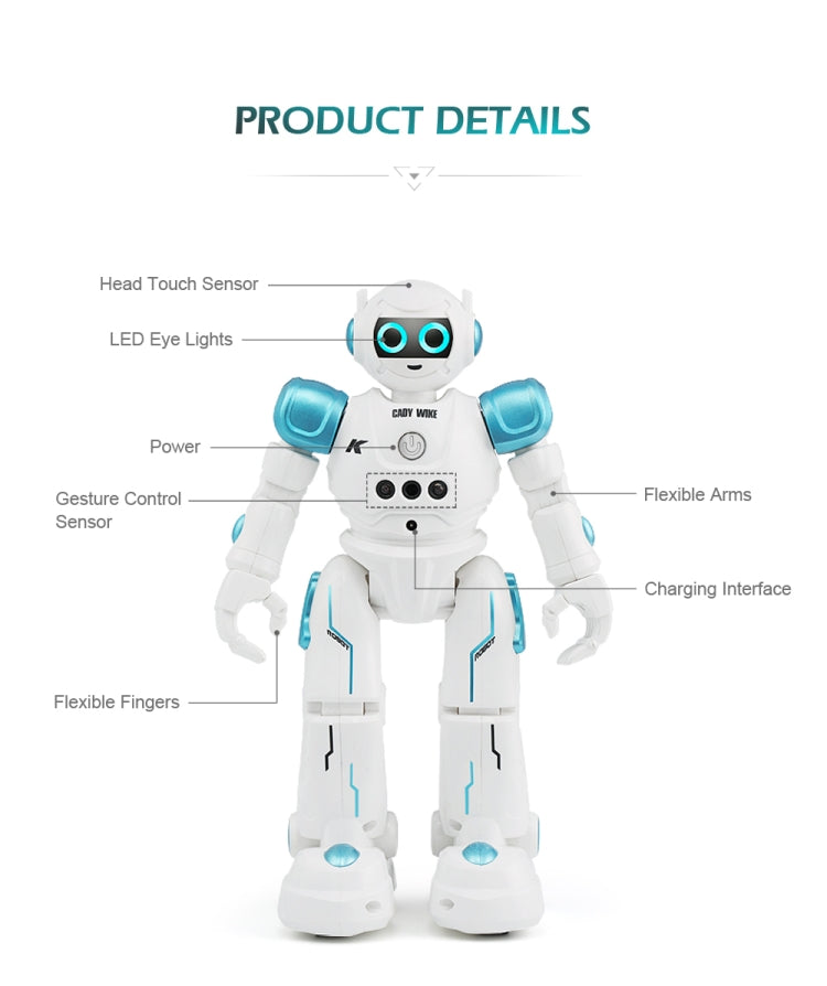 JJR/C R11 CADY WIKE Smart Touch Control Robot with LED Light, Support Waling / Sliding Mode (Blue) - RC Robots by JJR/C | Online Shopping UK | buy2fix