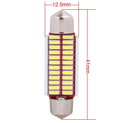 2 PCS 41mm 2W 240LM White Light 24 LED SMD 4014 Error Free License Plate Lights Car Light Bulb - Dome Lights by buy2fix | Online Shopping UK | buy2fix