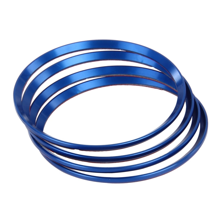 4 PCS Car Aluminum Wheel Hub Deroration Ring For Cadillac(Blue) - In Car by buy2fix | Online Shopping UK | buy2fix