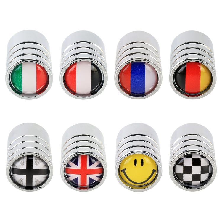 4 PCS Smile Pattern Gas Cap Mouthpiece Cover Gas Cap Tire Cap Car Motor Bicycle Tire Valve Caps - In Car by buy2fix | Online Shopping UK | buy2fix