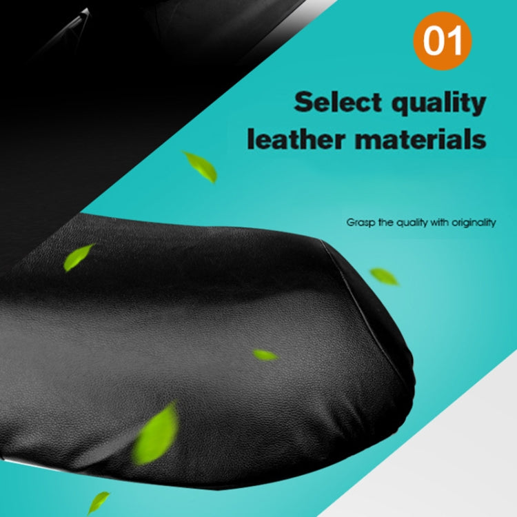 Waterproof Motorcycle Black Leather Seat Cover Prevent Bask In Seat Scooter Cushion Protect, Size: XL, Length: 61-65cm; Width: 27-38cm - Seat Covers by buy2fix | Online Shopping UK | buy2fix