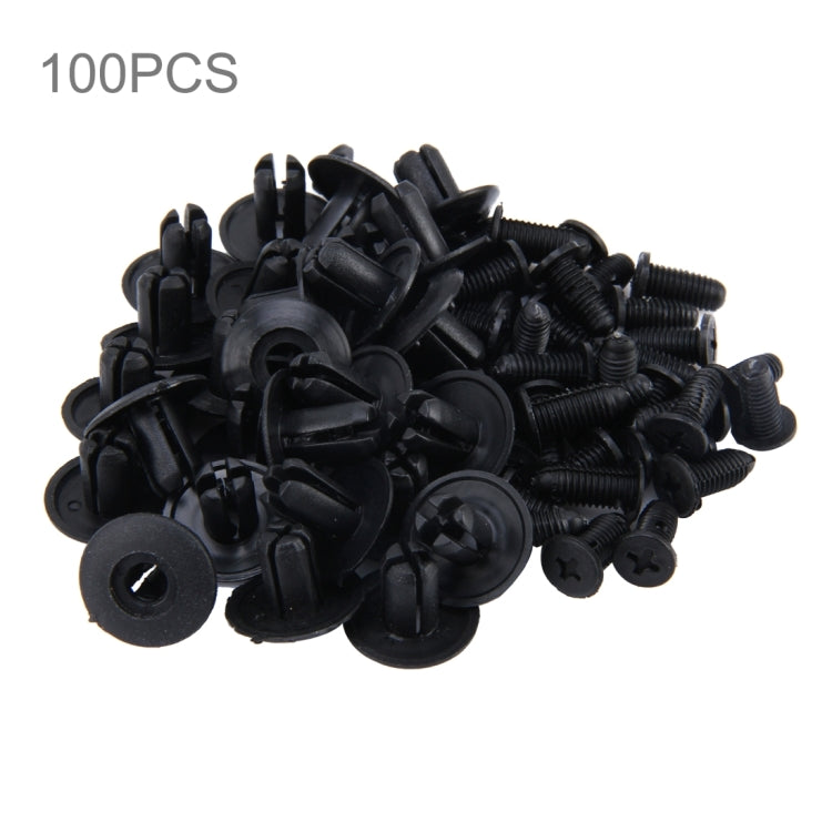 100 PCS Hole Plastic Rivets Fastener Push Clips - In Car by buy2fix | Online Shopping UK | buy2fix