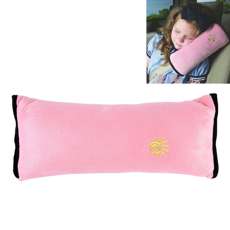 2 PCS Children Baby Safety Strap Soft Headrest Neck Support Pillow Shoulder Pad for Car Safety Seatbelt(Pink) - Seat Belts & Padding by buy2fix | Online Shopping UK | buy2fix