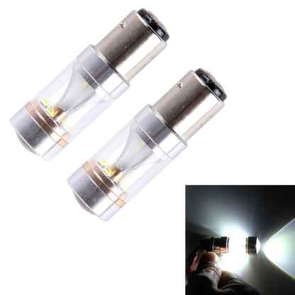 2 PCS 1157/BAY15D 30W 350 LM 6000K White Light 6 LED Canbus Car Brake Light Bulb, DC 12V - Brake Lights by buy2fix | Online Shopping UK | buy2fix