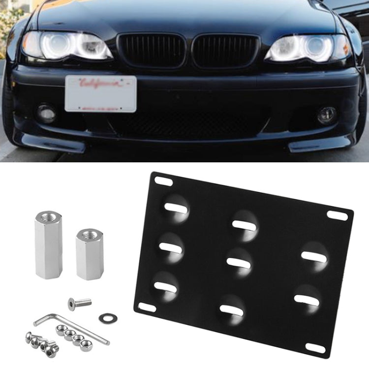 Car Front Bumper Tow Hook License Plate Mounting Bracket Holder for BMW F Series - License Plate Covers & Frames by buy2fix | Online Shopping UK | buy2fix