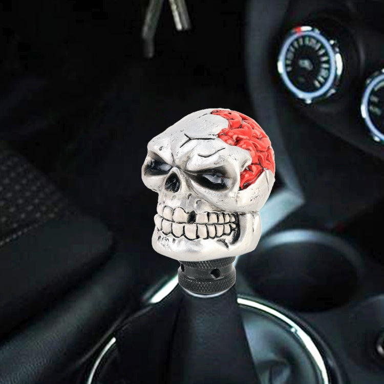 Universal Skull Head Shape Manual or Automatic Gear Shift Knob, Size: 8.7x5.5cm (Silver) - Shift Knob by buy2fix | Online Shopping UK | buy2fix