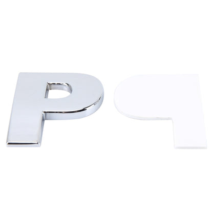 Car Vehicle Badge Emblem 3D English Letter P Self-adhesive Sticker Decal, Size: 4.5*4.5*0.5cm - 3D Metal Sticker by buy2fix | Online Shopping UK | buy2fix