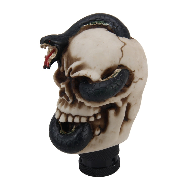 Universal Skull with a Snake Shape Car Gear Shift Knob Modified Car Gear Shift Knob Auto Transmission Shift Lever Knob Resin Gear Knobs - Shift Knob by buy2fix | Online Shopping UK | buy2fix