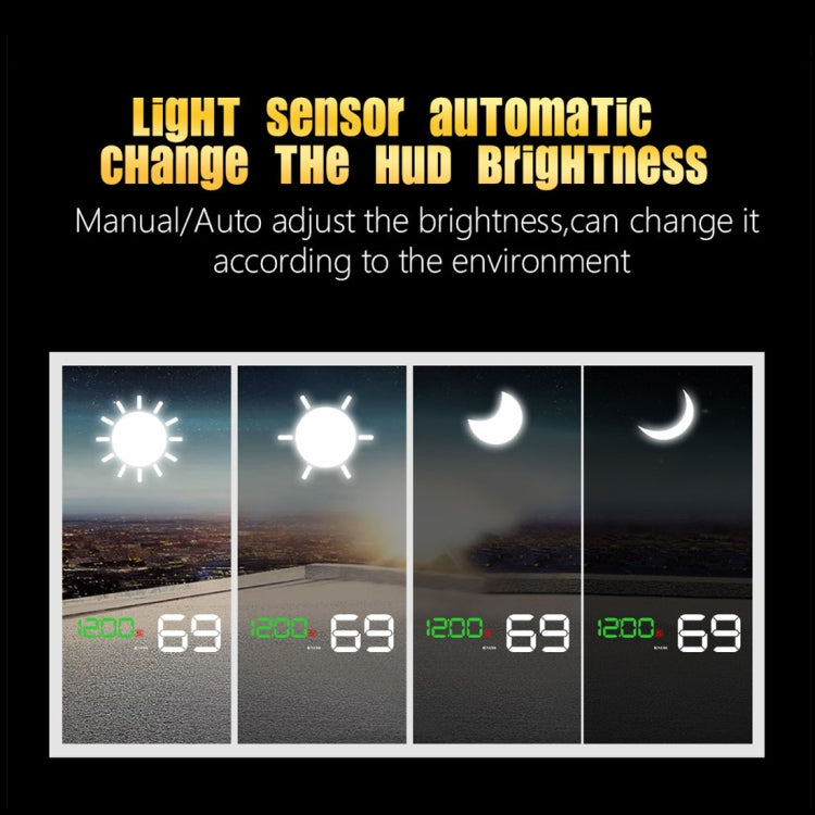 T900 Car GPS HUD Virtual HD Reflection Board Head-up Display, Speed & Driving Distance / Time Display, Over Speed & Voltage & Low Voltage Alarm, Fatigue Driving - Head Up Display System by buy2fix | Online Shopping UK | buy2fix