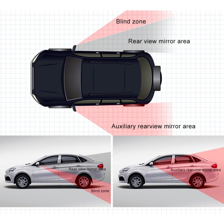 3R-093 360 Degrees Rotatable Blind Spot Side Assistant Mirror for Auto Car - Convex Mirror & Accessories by 3R | Online Shopping UK | buy2fix