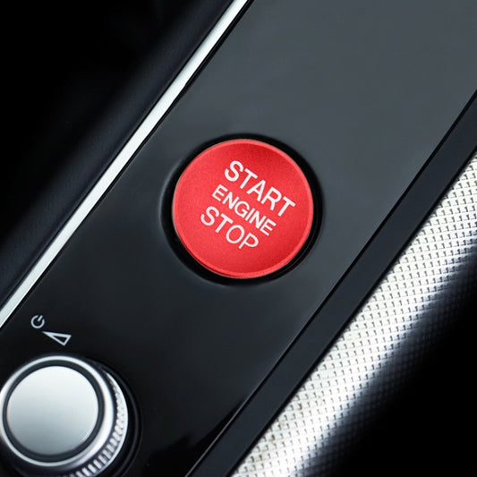 Car Engine Start Key Push Button Cover Trim Aluminum Alloy Sticker Decoration for Audi(Red) - In Car by buy2fix | Online Shopping UK | buy2fix
