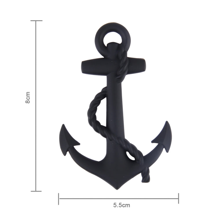 Ship Anchor Shape Car Auto Metal Free Stickers(Black) - 3D Metal Sticker by buy2fix | Online Shopping UK | buy2fix