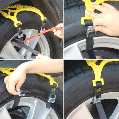 6 PCS Car Snow Tire Anti-skid Chains Yellow Chains For Family Car - Car Road Trouble Clearer by buy2fix | Online Shopping UK | buy2fix