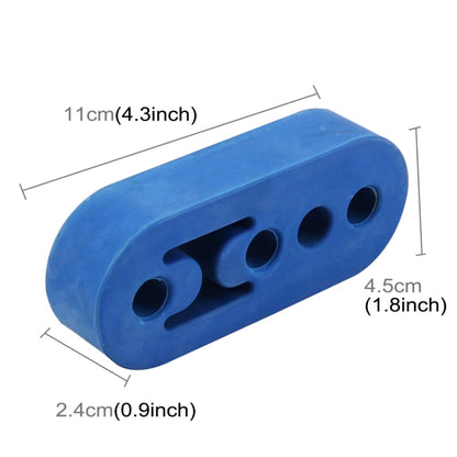 Universal Car 4 Holes Adjustable Rubber Mounting Bracket Exhaust Tube Hanging Rubber Tube(Blue) - In Car by buy2fix | Online Shopping UK | buy2fix